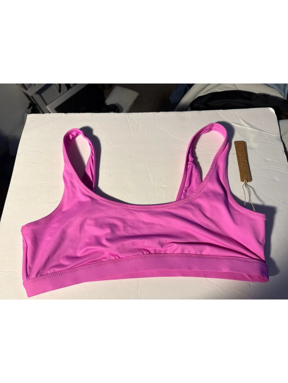 SKIMS Swim NWT Tank Bikini Top Neon Orchid Size XL